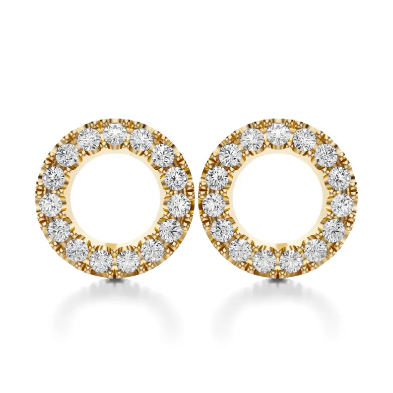 Złote koła kolczyki